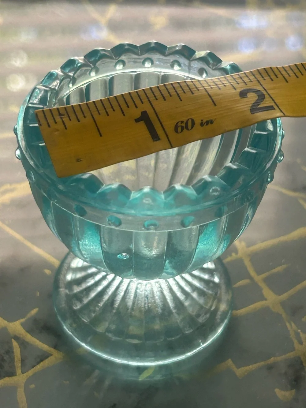 Set of 4 vintage egg cups, mini glasses bar display or kitchen home decor